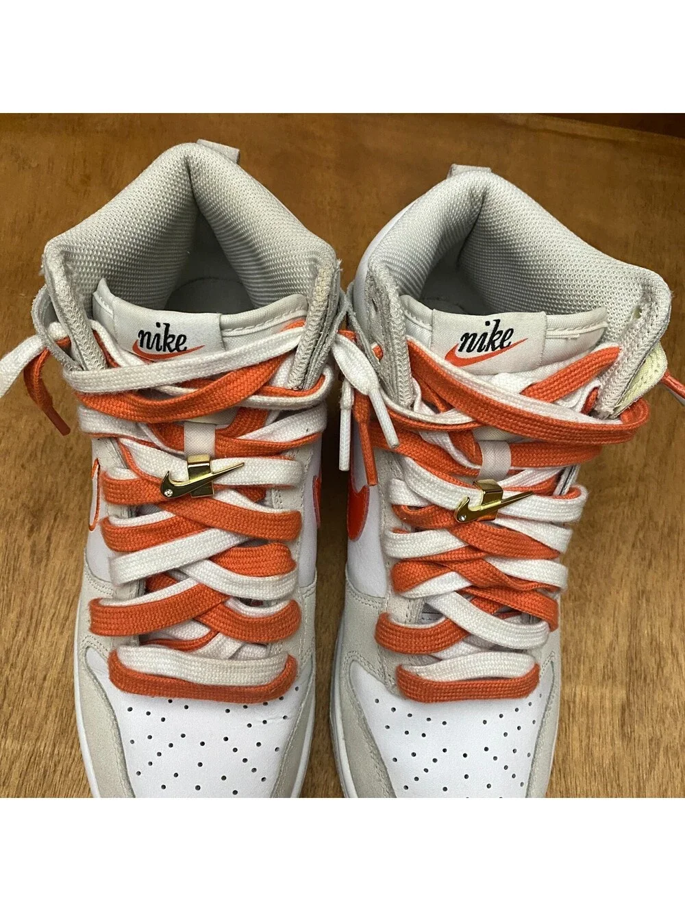Nike Dunk High SE Shoes Womens Size 7.5 First Use White Sail Orange DH6758-100 - Picture 11 of 15